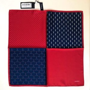 NWT Cremieux Silk Golf Motif Square Scarf 16 x 16”